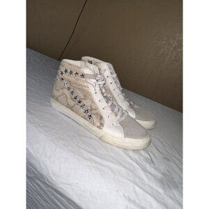 Vintage Havana Sneakers Sz 10 Scarlett Gold Snakeskin Star Leather High Tops